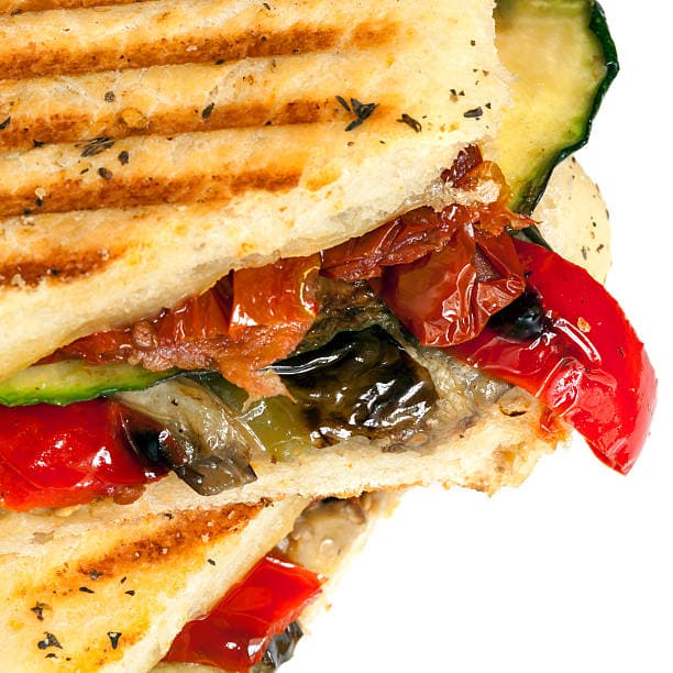 Grilled Veggie and Provolone on Focaccia